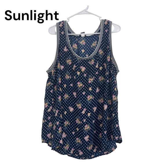 Torrid Womens Sleeveless Polka Dot & Floral Tank Top Size 3 - Picture 1 of 10